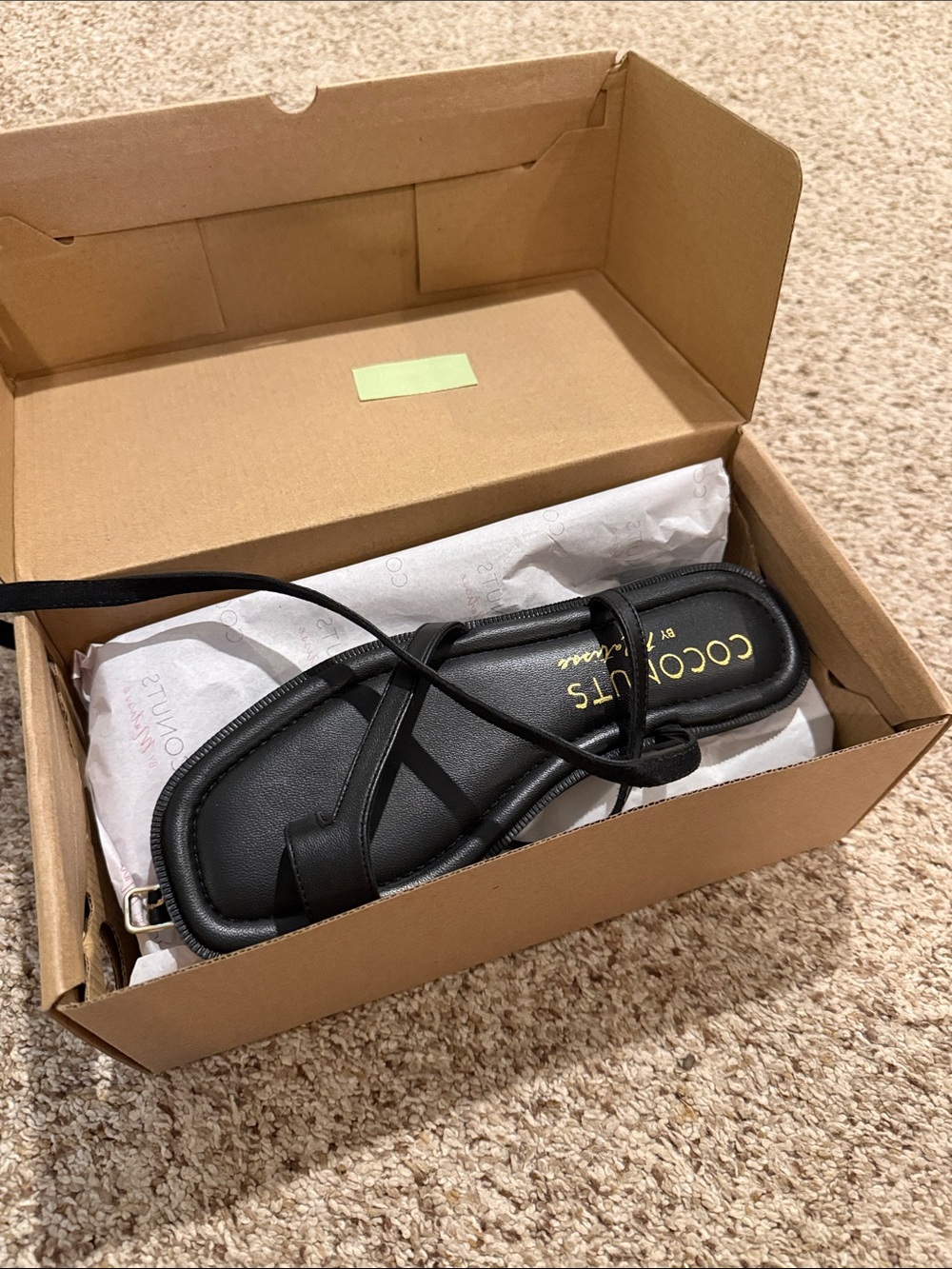 NWT Coconuts by Matisse Perry Wrap Sandal in black